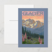 Spring Flowers - Glacier National Park, MT Briefkaart (Voorkant / Achterkant)