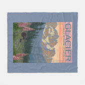 Spring Flowers - Glacier National Park, MT Fleece Deken (Voorkant (Horizontaal))