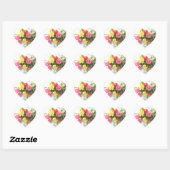Spring flowers in basket hart sticker (Vel)