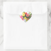 Spring flowers in basket hart sticker (Tas)