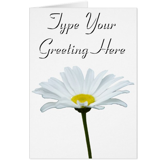 Spring Flowers Kaart Personalized Daisy Flower Car (Voorkant)