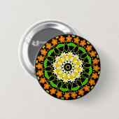 Spring Flowers Kaleidoscoop 03 Ronde Button 5,7 Cm (Voorkant /achterkant)