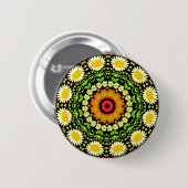 Spring Flowers Kaleidoscoop 12 Ronde Button 5,7 Cm (Voorkant /achterkant)