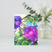 Spring Flowers Morning Glories  Briefkaart (Staand voorkant)