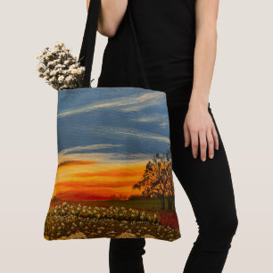 Spring Flowers op Sunset, door Gary Poling Draagtas