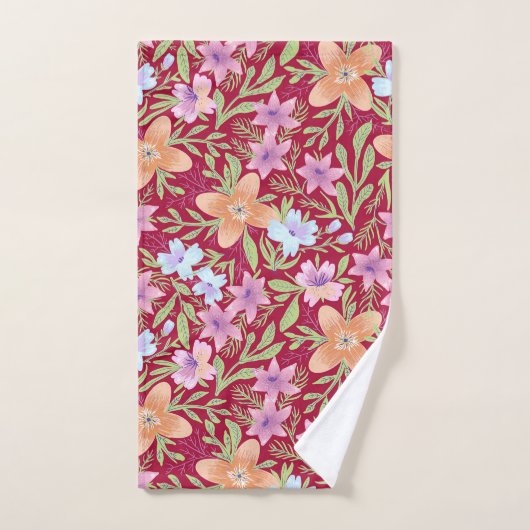 Spring Flowers Patroon Bad Handdoek (Handdoek)