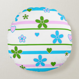 Spring Flowers Patroon Rond Kussen