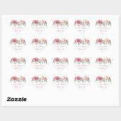 Spring Flowers Pink Peach Sweet 16 Hartelijk dank Hart Sticker (Vel)