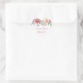 Spring Flowers Pink Peach Sweet 16 Hartelijk dank Hart Sticker (Tas)