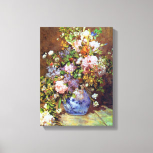 Spring Flowers Renoir Fine Art Canvas Afdruk