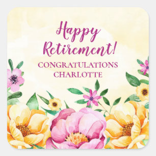 Spring Flowers Retirement Party Favoriet Label