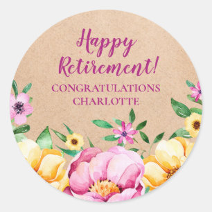 Spring Flowers Retirement Party Favoriet Label