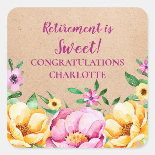 Spring Flowers Retirement Party Favoriet Label