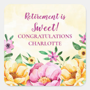 Spring Flowers Retirement Party Favoriet Label