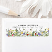  Spring Flowers Retour Adreslabels Etiket (Insitu)