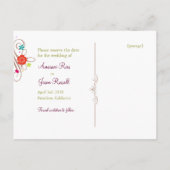 Spring Flowers Save the Date Post Kaart (Achterkant)