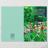 Spring Flowers Scripture Church Bulletin Sjabloon (Voorkant)