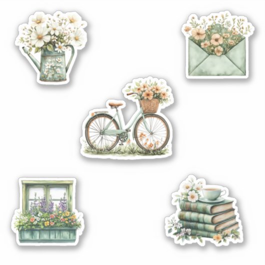 Spring Flowers Sticker Sheet (Voorkant)