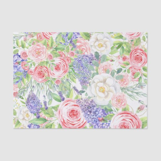 Spring Flowers Tissue Paper – Levendig Bloemcadeau Tissuepapier (Voorkant)