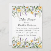 Spring Flowers Waterverf Baby shower Uitnodiging (Voorkant)