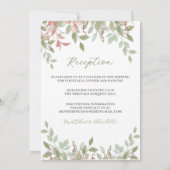 Spring Flowers Waterverf Roze bruiloft Kaart (Achterkant)