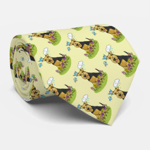 Spring Flowers Welsh Terrier Dog met Flowers Cute Stropdas