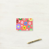 Spring Flowers Y2K Retro Patroon Post-it® Notes (Op bureau)