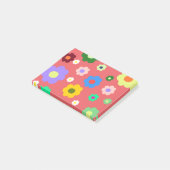 Spring Flowers Y2K Retro Patroon Post-it® Notes (Schuin)