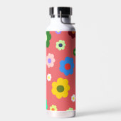 Spring Flowers Y2K Retro Patroon Waterfles (Links)