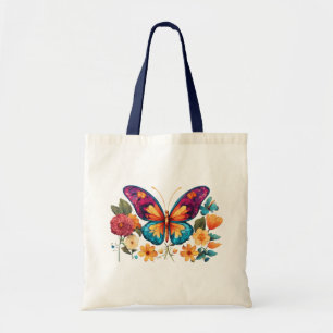 Spring Flutter: kleurrijke vlinders Budget Tas
