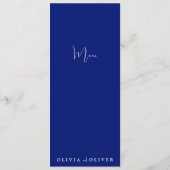 Spring Fondness Bruiloft Menu (Achterkant)