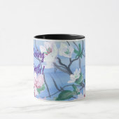  SPRING FORTH Blauw & Wit BLOEMENKUNST Mok (Midden)