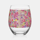 Spring Forward Floral Wijnglas Zonder Voet (Rechts)