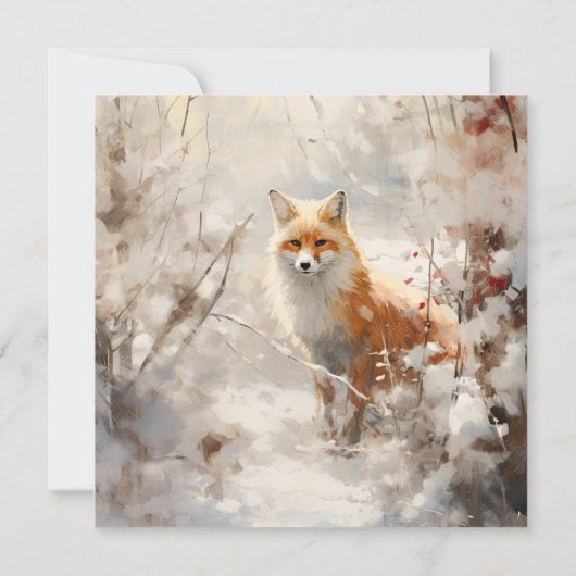 Spring Fox Verjaardagsfeest Kaart (Achterkant)