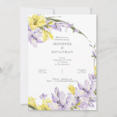 Spring Freesia Wreath Wedding Invitation (Devant)