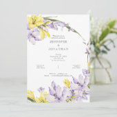 Spring Freesia Wreath Wedding Invitation (Debout devant)