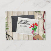 Spring Freshness – Floral esthetische afdrukbare t Contactkaartje (Voorkant)