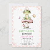 Spring frog baby shower invitation (Devant)
