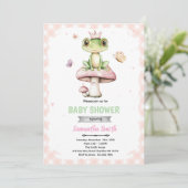 Spring frog baby shower invitation (Debout devant)