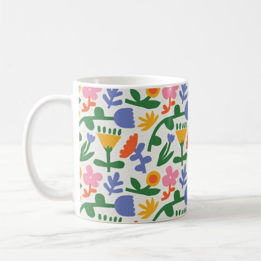 Spring Fun Floral Mok (Links)