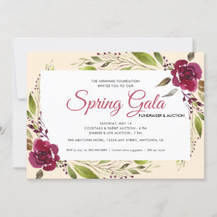 Spring Gala Fundraiser Waterverf Bloemen Kaart