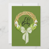 Spring Garden Baby shower Kaart (Achterkant)