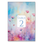 Spring Garden Blauw Roze Lavendel Kaart (Achterkant)