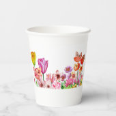 Spring Garden Blooms Papieren Bekers (Achterkant)