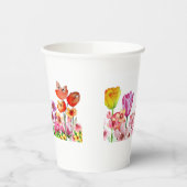 Spring Garden Blooms Papieren Bekers (Links)