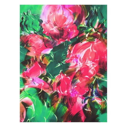 Spring Garden Blush roze Rose Flowers Bloom Tafelkleed (Voorkant)