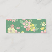 Spring Garden Boho Floral Mini Visitekaartje (Achterkant)