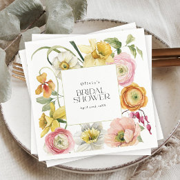 Spring Garden Bright Floral Bridal Shower Servet