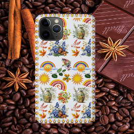 Spring Garden Butterfly Rainbow Sunshine groen iPhone 11 Pro Hoesje