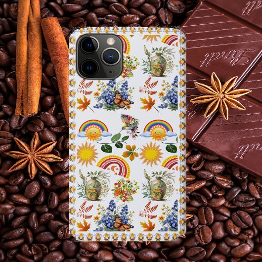 Spring Garden Butterfly Rainbow Sunshine groen Case-Mate iPhone Case